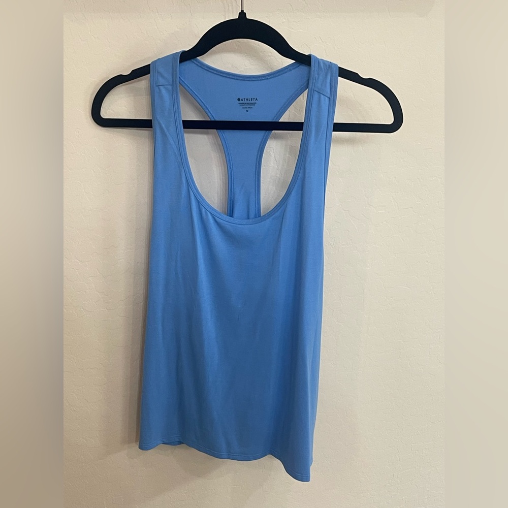 Athleta Light Blue Racerback Tank Top